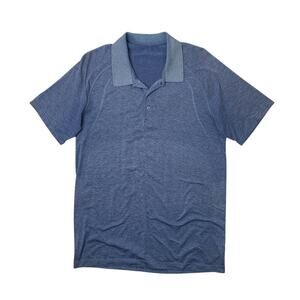 Lululemon Polo Shirt Mens L Large Metal Vent Tech Short Sleeve Performance Golf